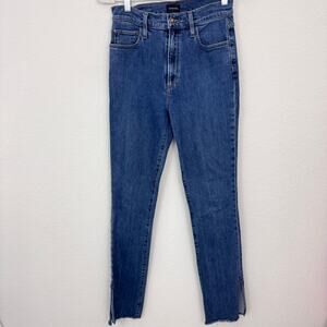 Favorite Daughter Womens Valentina High Rise Denim Jeans Sz 28 Split Cuff Blue